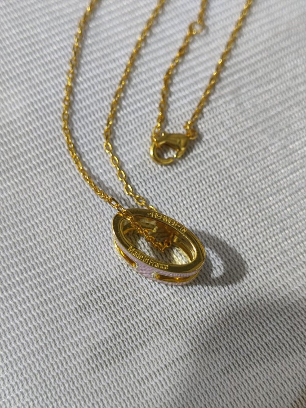 Hermès Mini Pop H Rose Gold Tone Chain Necklace - Picture 5 of 9